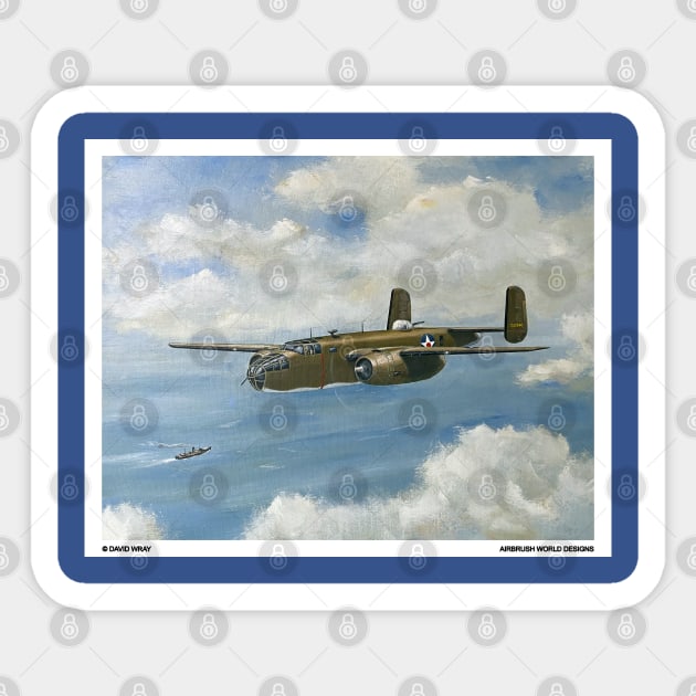 B-25 Mitchell WW2 Plane Sticker by Airbrush World